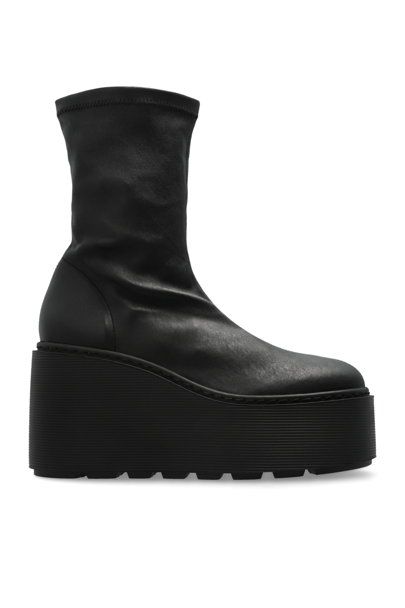 VIC MATIE ヴィックマティエ ストレッチレザー ブーツ 37 VIC MATIE】 ECO STRETCH LEATHER SNEAKER BOOTS 2310D_BLACK